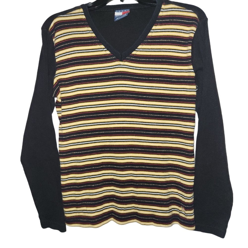 Tommy Hilfiger Striped Long Sleeve Top size Large - Picture 1 of 8